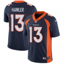 Youth Denver Broncos #13 KJ Hamler Navy Blue Alternate Stitched Vapor Untouchable Limited Jersey