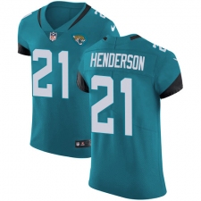 Men's Jacksonville Jaguars #21 C.J. Henderson Teal Green Alternate Stitched New Elite Jersey