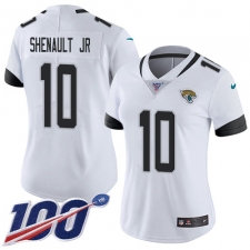 Women's Jacksonville Jaguars #10 Laviska Shenault Jr. White Stitched 100th Season Vapor Untouchable Limited Jersey