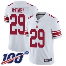 Men's New York Giants #29 Xavier McKinney White Stitched 100th Season Vapor Untouchable Limited Jersey