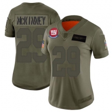 Women's New York Giants #29 Xavier McKinney Camo Stitched Limited 2019 Salute To Service Jersey