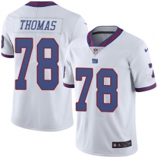 Men's New York Giants #78 Andrew Thomas White Stitched NFL Limited Rush Jersey