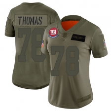 Women's New York Giants #78 Andrew Thomas Camo Stitched NFL Limited 2019 Salute To Service Jersey