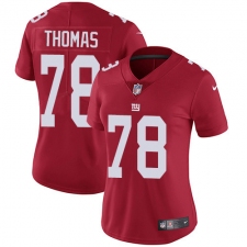 Women's New York Giants #78 Andrew Thomas Red Alternate Stitched NFL Vapor Untouchable Limited Jersey