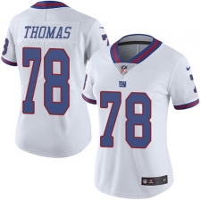 Women's New York Giants #78 Andrew Thomas White Stitched NFL Limited Rush Jersey