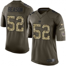 Nike Giants #52 Jon Beason Green Men's Stitched NFL Limited Salute to Service Jersey
