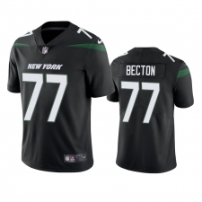 Men's New York Jets #77 Mekhi Becton Black 2020 NFL Draft Vapor Limited Jersey