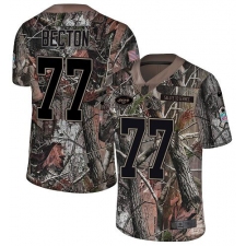Men's New York Jets #77 Mekhi Becton Camo Stitched Limited Rush Realtree Jersey