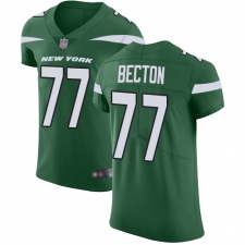 Men's New York Jets #77 Mekhi Becton Green Team Color Stitched Vapor Untouchable Elite Jersey