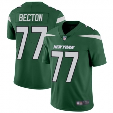 Men's New York Jets #77 Mekhi Becton Green Team Color Stitched Vapor Untouchable Limited Jersey