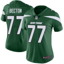 Women's New York Jets #77 Mekhi Becton Green Team Color Stitched Vapor Untouchable Limited Jersey