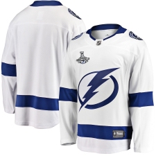 Men's Tampa Bay Lightning Fanatics Branded White Blank Away 2020 Stanley Cup Champions Breakaway Jersey