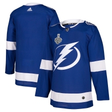 Men's Tampa Bay Lightning adidas Blue Blank 2020 Stanley Cup Final Bound Authentic Patch Blank Jersey
