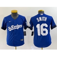 Women's Nike Los Angeles Dodgers #16 Will Smith Blue Stitched Cool Base Jersey