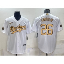Men's Los Angeles Dodgers #26 Tony Gonsolin White 2022 All Star Stitched Cool Base Nike Jersey