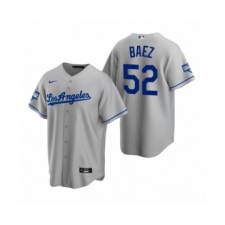 Men's Los Angeles Dodgers #52 Pedro Baez Gray 2020 World Series Champions Replica Jerseys