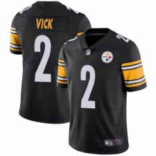 Men's Pittsburgh Steelers #2 Michael Vick Black Nike Draft Vapor Limited Jersey