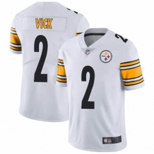Men's Pittsburgh Steelers #2 Michael Vick White Nike Draft Vapor Limited Jersey
