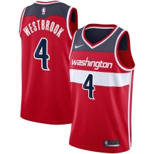 Men's Washington Wizards #4 Russell Westbrook Nike Red 2020-21 Swingman Jersey