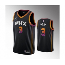 Men's Phoenix Suns #3 Chris Paul Balck Stitched Basketball Jersey