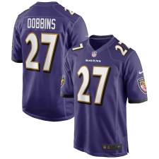Men's Baltimore Ravens #27 J.K. Dobbins Nike Purple Limited Jersey