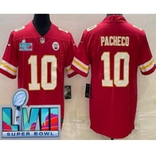 Men's Kansas City Chiefs #10 Isiah Pacheco Limited Red Super Bowl LVII Vapor Jersey