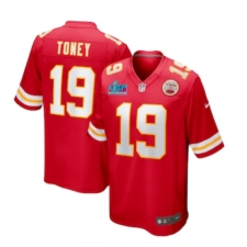 Men's Kansas City Chiefs #19 Kadarius Toney Nike Red Super Bowl LVII  Limited Jersey