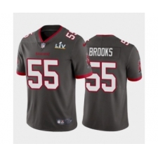 Youth Tampa Bay Buccaneers #55 Derrick Brooks Pewter Super Bowl LV Jersey