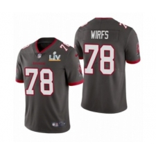 Youth Tampa Bay Buccaneers #78 Tristan Wirfs Pewter Super Bowl LV Jersey
