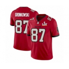 Youth Tampa Bay Buccaneers #87 Rob Gronkowski Red 2021 Super Bowl LV Jersey