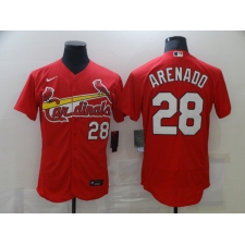 Men's St. Louis Cardinals #28 Nolan Arenado Nike Red Alternate Official Replica Jersey