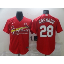 Men's St. Louis Cardinals #28 Nolan Arenado Nike Red Alternate Official Replica Player Jersey