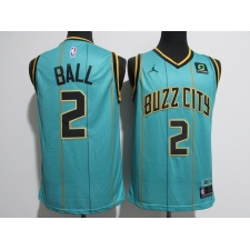 Men's Charlotte Hornets #2 Lamelo Ball Jordan Brand Teal Green Swingman Jersey