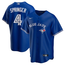 Men's Toronto Blue Jays #4 George Springer Blue Nike Royal Alternate Replica Player Jersey