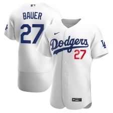 Men's Los Angeles Dodgers #27 Trevor Bauer White Nike Home Alternate Official Replica Player Jersey