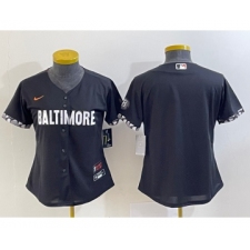 Youth Baltimore Orioles Blank Black 2023 City Connect Cool Base Stitched Jersey