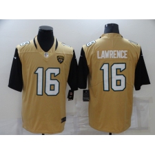 Men's Jacksonville Jaguars #16 Trevor Lawrence Yellow Draft First Round Pick Limited Jersey