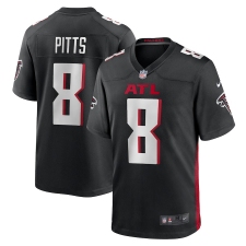 Men's Atlanta Falcons #8 Kyle Pitts Nike Black 2021 NFL Draft First Round Pick Player Limited Jersey