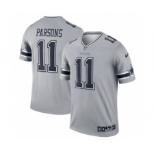 Men's Dallas Cowboys #11 Micah Parsons Gray Stitched Game Jersey