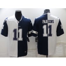 Men's Dallas Cowboys #11 Micah Parsons White-Blue Fashion Football Limited Jersey