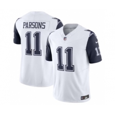 Men's Nike Dallas Cowboys #11 Micah Parsons White 2023 F.U.S.E. Vapor Limited Stitched Football Jersey