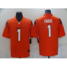 Men's Cincinnati Bengals #1 Ja'Marr Chase Nike Black 2021 NFL Draft First Round Pick Limited Jersey