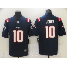 Men's New England Patriots #10 Mac Jones Nike Navy 2021 NFL Draft First Round Pick Leopard Jersey