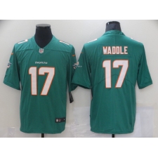 Men's Miami Dolphins #17 Jaylen Waddle Nike Aqua 2021 NFL Draft First Round Pick Leopard Jersey