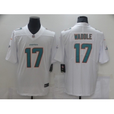 Men's Miami Dolphins #17 Jaylen Waddle White Nike Aqua 2021 Draft First Round Pick Leopard Jersey