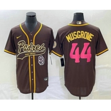 Men's San Diego Padres #44 Joe Musgrove Brown NEW 2023 City Connect Cool Base Stitched Jersey 1