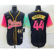 Men's San Diego Padres #44 Joe Musgrove Number Black NEW 2023 City Connect Cool Base Stitched Jersey