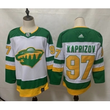 Men's Minnesota Wild #97 Kirill Kaprizov Fanatics Branded White Home Breakaway Replica Jersey