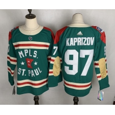 Men's Minnesota Wild Matt #97 Kirill Kaprizov Green 2022 Winter Classic Authentic Player Jersey