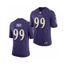 Men's Baltimore Ravens #99 Jayson Oweh Purple 2021 Vapor Untouchable Limited Jersey
